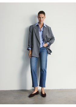 Reserved - Jeansy straight z krótszą nogawką - granatowy ze sklepu Reserved w kategorii Jeansy damskie - zdjęcie 189103007