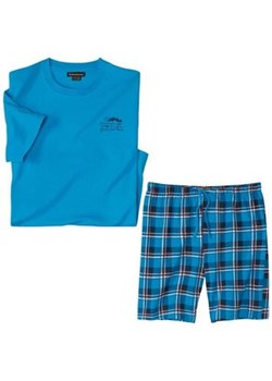 Piżama w kratę z szortami Blue Lake ze sklepu Atlas For Men w kategorii Piżamy męskie - zdjęcie 189103278