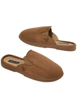 Kapcie ze sztucznego zamszu podszyte polarem ze sklepu Atlas For Men w kategorii Kapcie męskie - zdjęcie 189103527