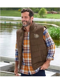 Pikowany bezrękawnik ze sztucznego zamszu ze sklepu Atlas For Men w kategorii Kamizelki męskie - zdjęcie 189103709