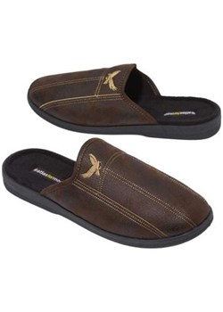 Kapcie ze sztucznego zamszu z podszewką z polaru ze sklepu Atlas For Men w kategorii Kapcie męskie - zdjęcie 189103788