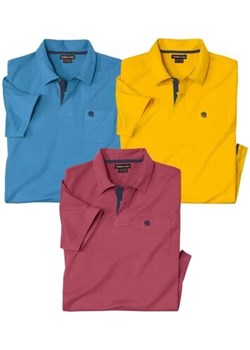 Zestaw 3 bawełnianych koszulek polo ze sklepu Atlas For Men w kategorii T-shirty męskie - zdjęcie 189103789