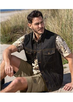 Czarna kamizelka jeansowa ze sklepu Atlas For Men w kategorii Swetry męskie - zdjęcie 189103799