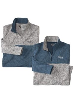 Zestaw 2 melanżowych bluz z moltonu ze sklepu Atlas For Men w kategorii Bluzy męskie - zdjęcie 189103898