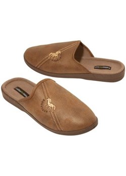 Kapcie ze sztucznego zamszu podszyte polarem ze sklepu Atlas For Men w kategorii Kapcie męskie - zdjęcie 189103986