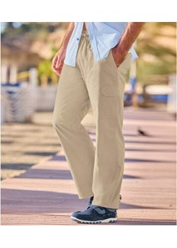 Luźne, beżowe spodnie-bojówki ze sklepu Atlas For Men w kategorii Spodnie męskie - zdjęcie 189103987