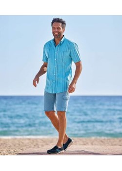 Jeansowe, niebieskie bermudy  ze stretchem ze sklepu Atlas For Men w kategorii Spodenki męskie - zdjęcie 189104078