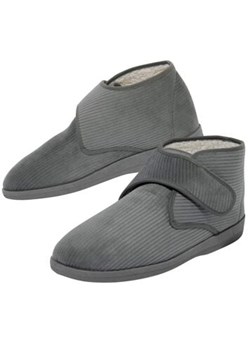 Wysokie kapcie z rzepem ocieplane kożuszkiem sherpa ze sklepu Atlas For Men w kategorii Kapcie męskie - zdjęcie 189104109