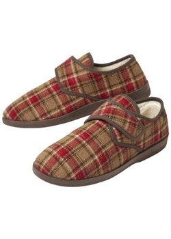 Kapcie z rzepem ocieplane kożuszkiem sherpa ze sklepu Atlas For Men w kategorii Kapcie męskie - zdjęcie 189104225