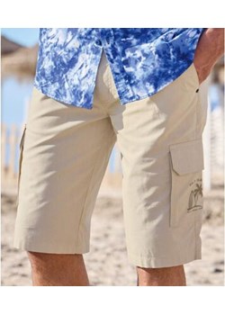 Bermudy-bojówki z piaskowego płótna ze sklepu Atlas For Men w kategorii Spodnie męskie - zdjęcie 189104236