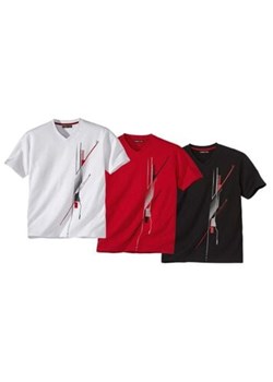 Zestaw 3 koszulek z graficznym nadrukiem ze sklepu Atlas For Men w kategorii T-shirty męskie - zdjęcie 189104269