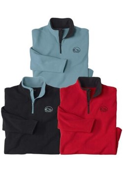 Zestaw 3 sportowych swetrów z mikropolaru Atlas ze sklepu Atlas For Men w kategorii Swetry męskie - zdjęcie 189104275