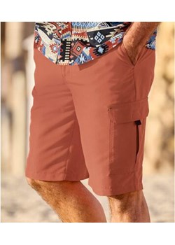 Bermudy-bojówki z mikrofibry Terracot ze sklepu Atlas For Men w kategorii Spodnie męskie - zdjęcie 189104349