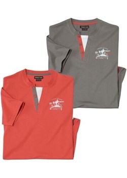 Zestaw 2 koszulek z podwójnym kołnierzykiem Tropical Islands ze sklepu Atlas For Men w kategorii T-shirty męskie - zdjęcie 189104356