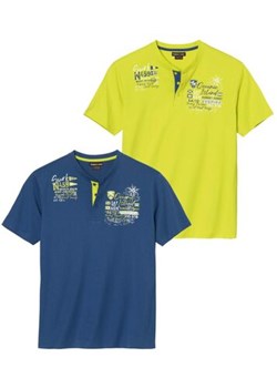 Zestaw 2 koszulek z dekoltem z guzikami ze sklepu Atlas For Men w kategorii T-shirty męskie - zdjęcie 189104405