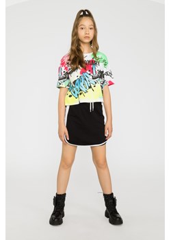 Czarna krótka spódnica z białymi lampasami po bokach., Rozmiar - 152, Kolor - Czarny ze sklepu REPORTER w kategorii Spódnice dziewczęce - zdjęcie 189104436