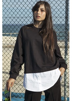 Czarna bluza dla dziewczyny z koszulą, Rozmiar - 146, Kolor - Czarny ze sklepu REPORTER w kategorii Bluzy dziewczęce - zdjęcie 189104507