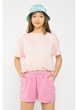 Pudroworóżowy top ze ściągaczem, Rozmiar - 146, Kolor - Pudrowy róż ze sklepu REPORTER w kategorii Bluzki dziewczęce - zdjęcie 189104649