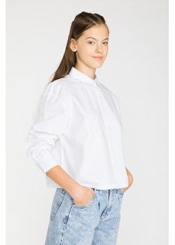 Biała koszula z długim rękawem o kroju pudełkowym, Rozmiar - 140, Kolor - Biały ze sklepu REPORTER w kategorii Koszule dziewczęce - zdjęcie 189104676