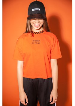 Czerwony t-shirt HAVING SO MUCH, Rozmiar - 146, Kolor - Czerwony ze sklepu REPORTER w kategorii Bluzki dziewczęce - zdjęcie 189104705