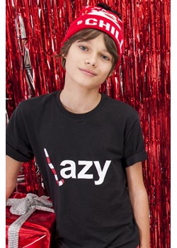 Czarna świąteczna piżama w nadruki, Rozmiar - 140, Kolor - Czarny ze sklepu REPORTER w kategorii Piżamy dziecięce - zdjęcie 189104826