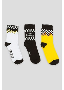Wzorzyste skarpety SZACHOWNICA 3-PAK, Rozmiar -  31, Kolor - Multikolor ze sklepu REPORTER w kategorii Skarpetki dziecięce - zdjęcie 189104898