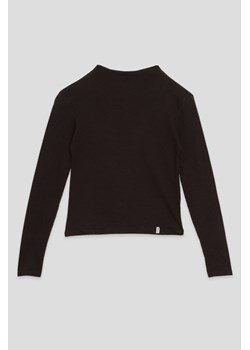 Czarny golf z ozdobną aplikacją, Rozmiar - 140, Kolor - Czarny ze sklepu REPORTER w kategorii Bluzki dziewczęce - zdjęcie 189104957