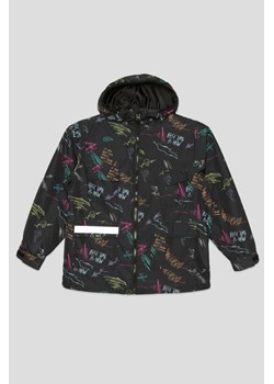 Czarna przejściowa kurtka dla chłopaka GRAFFITI, Rozmiar - 146, Kolor - Czarny ze sklepu REPORTER w kategorii Kurtki chłopięce - zdjęcie 189105197