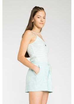 Miętowe welurowe krótkie spodenki, Rozmiar - 146, Kolor - Miętowy ze sklepu REPORTER w kategorii Spodenki dziewczęce - zdjęcie 189105246