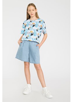 Wzorzysty t-shirt TUKAN, Rozmiar - 146, Kolor - Multikolor ze sklepu REPORTER w kategorii Bluzki dziewczęce - zdjęcie 189105336