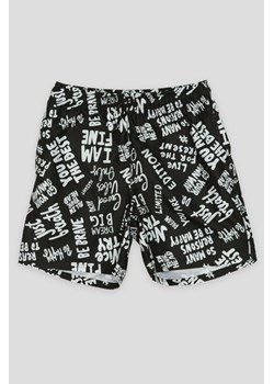 Czarne szorty kąpielowe z nadrukami, Rozmiar - 140, Kolor - Czarny ze sklepu REPORTER w kategorii Kąpielówki chłopięce - zdjęcie 189105568