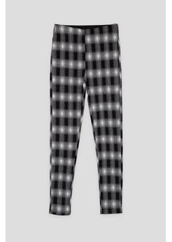 Czarno-białe spodnie legginsy w kratę, Rozmiar - 170, Kolor - Multikolor ze sklepu REPORTER w kategorii Spodnie dziewczęce - zdjęcie 189105886