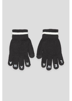 Czarne rękawiczki z napisem LEWA PRAWA, Rozmiar -  r2, Kolor - Czarny ze sklepu REPORTER w kategorii Rękawiczki dziecięce - zdjęcie 189105888