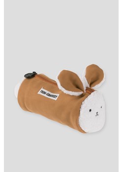 Brązowy pluszowy piórnik z królikiem, Rozmiar -  r2, Kolor - Brązowy ze sklepu REPORTER w kategorii Piórniki - zdjęcie 189106109