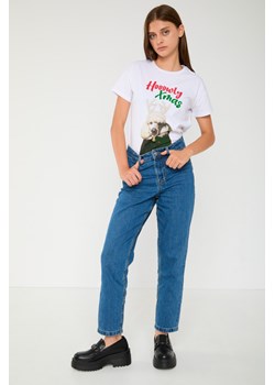 Niebieskie jeansy typu MOM FIT, Rozmiar - 140, Kolor - Niebieski ze sklepu REPORTER w kategorii Spodnie dziewczęce - zdjęcie 189106147