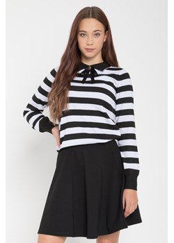 Czarno-biały sweter w paski, Rozmiar - 170, Kolor - Multikolor ze sklepu REPORTER w kategorii Swetry dziewczęce - zdjęcie 189106179