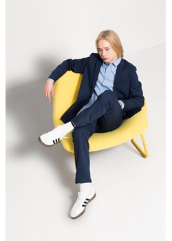 Marynarka garniturowa w drobną granatowo-czarną kratkę, Rozmiar - 146, Kolor - Granatowy ze sklepu REPORTER w kategorii Marynarki dziewczęce - zdjęcie 189106595