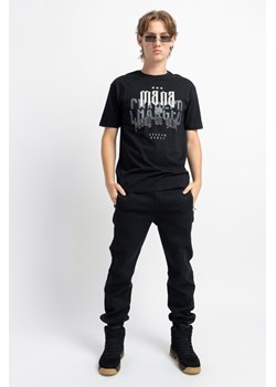 Czarne spodnie jeansowe typu joggery gładkie, Rozmiar - 140, Kolor - Czarny ze sklepu REPORTER w kategorii Spodnie chłopięce - zdjęcie 189107195