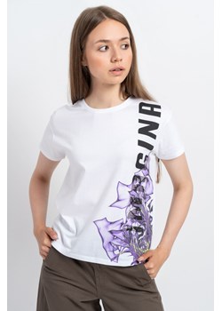 Biały t-shirt RELAXED z kolorową grafiką z przodu, Rozmiar - 146, Kolor - Biały ze sklepu REPORTER w kategorii Bluzki dziewczęce - zdjęcie 189107348