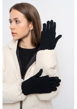 Czarne rękawiczki o klasycznym fasonie, Rozmiar -  r2, Kolor - Czarny ze sklepu REPORTER w kategorii Rękawiczki dziecięce - zdjęcie 189107359