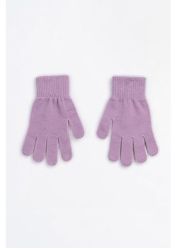 Fioletowe rękawiczki o klasycznym fasonie, Rozmiar -  r2, Kolor - Fioletowy ze sklepu REPORTER w kategorii Rękawiczki dziecięce - zdjęcie 189107398