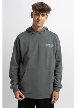 Ciemnozielona bluza REGULAR z kapturem z autorską grafiką z tyłu, Rozmiar - 140, Kolor - Khaki ze sklepu REPORTER w kategorii Bluzy chłopięce - zdjęcie 189107449