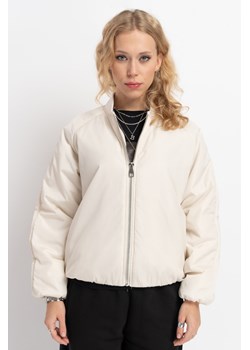 Kremowa  kurtka typu bomberka lekko ocieplana, Rozmiar - 170, Kolor - Kremowy ze sklepu REPORTER w kategorii Kurtki dziewczęce - zdjęcie 189107877