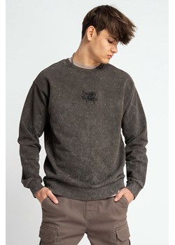 Brązowa bluza REGULAR bez kaptura z efektem sprania, Rozmiar - 140, Kolor - Brązowy ze sklepu REPORTER w kategorii Bluzy chłopięce - zdjęcie 189108009