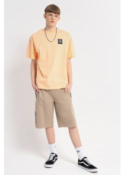 Beżowe krótkie spodenki dresowe REGULAR z nadrukiem na nogawce, Rozmiar - 140, Kolor - Beżowy ze sklepu REPORTER w kategorii Spodenki chłopięce - zdjęcie 189108269