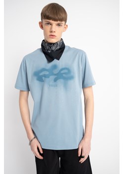 Niebieski t-shirt REGULAR z autorską grafiką z przodu, Rozmiar - 140, Kolor - Niebieski ze sklepu REPORTER w kategorii T-shirty chłopięce - zdjęcie 189108405