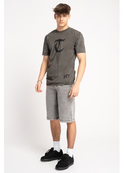 Szare krótkie spodenki jeansowe REGULAR z modnymi przeszyciami, Rozmiar - 140, Kolor - Szary ze sklepu REPORTER w kategorii Spodenki męskie - zdjęcie 189108518