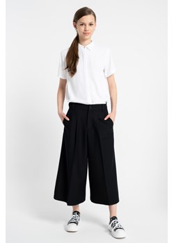 Czarne eleganckie spodnie CULOTY z szerokimi nogawkami w kant, Rozmiar - 170, Kolor - Czarny ze sklepu REPORTER w kategorii Spodnie dziewczęce - zdjęcie 189108815
