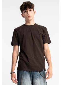 Brązowy t-shirt REGULAR bez nadruków, Rozmiar - 146, Kolor - Brązowy ze sklepu REPORTER w kategorii T-shirty chłopięce - zdjęcie 189110197