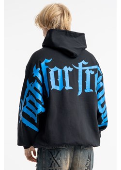 Czarna bluza z kapturem OVERSIZE z autorską grafiką z tyłu, Rozmiar - 170, Kolor - Czarny ze sklepu REPORTER w kategorii Bluzy chłopięce - zdjęcie 189110329